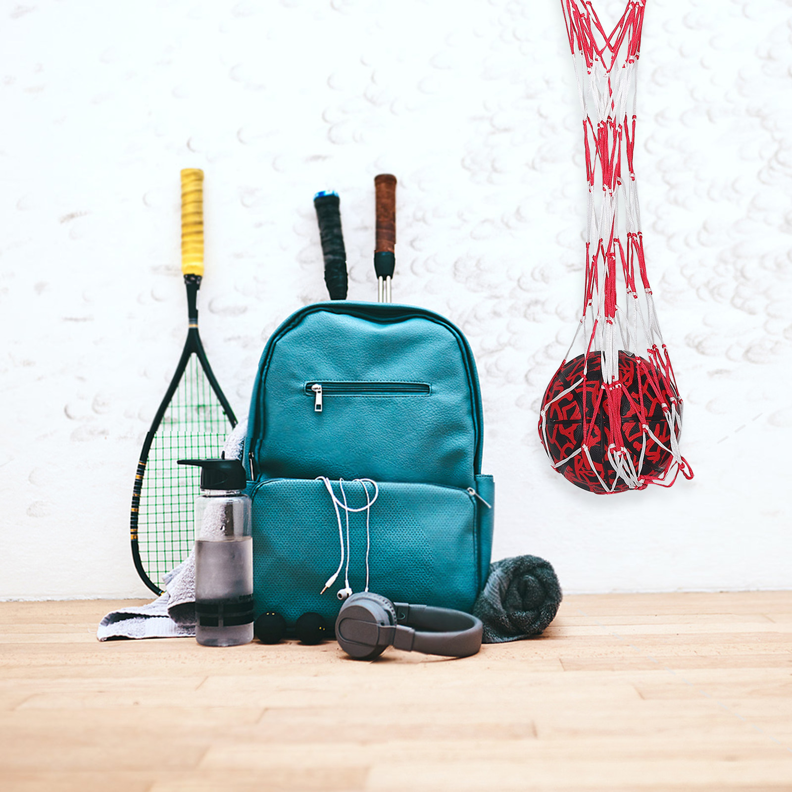 Gym Ball - Tas Bola Jaring Portabel, Kapasitas Besar,