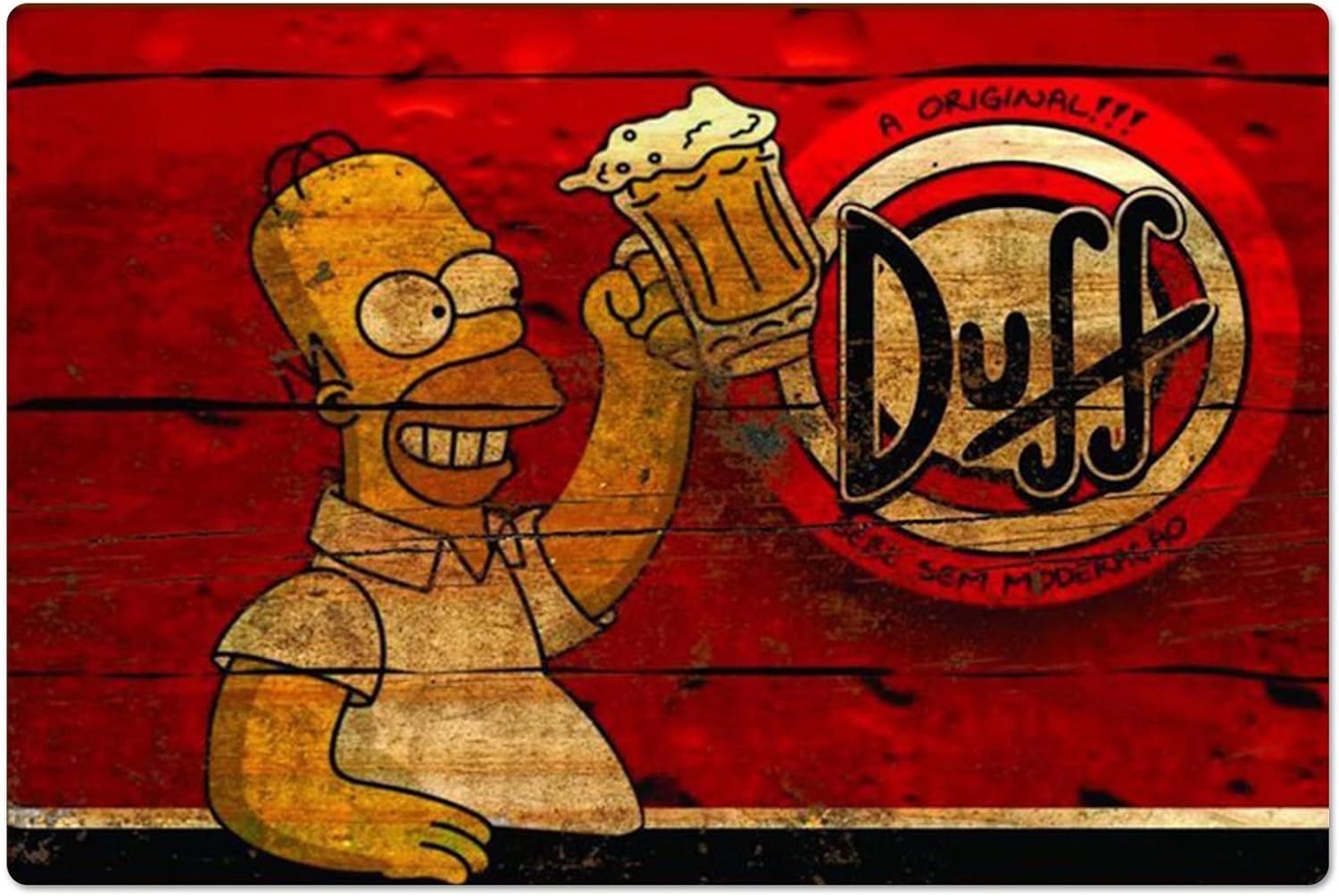 Sports Equipment Poster - Poster Logam Retro Homer Duff Beer,