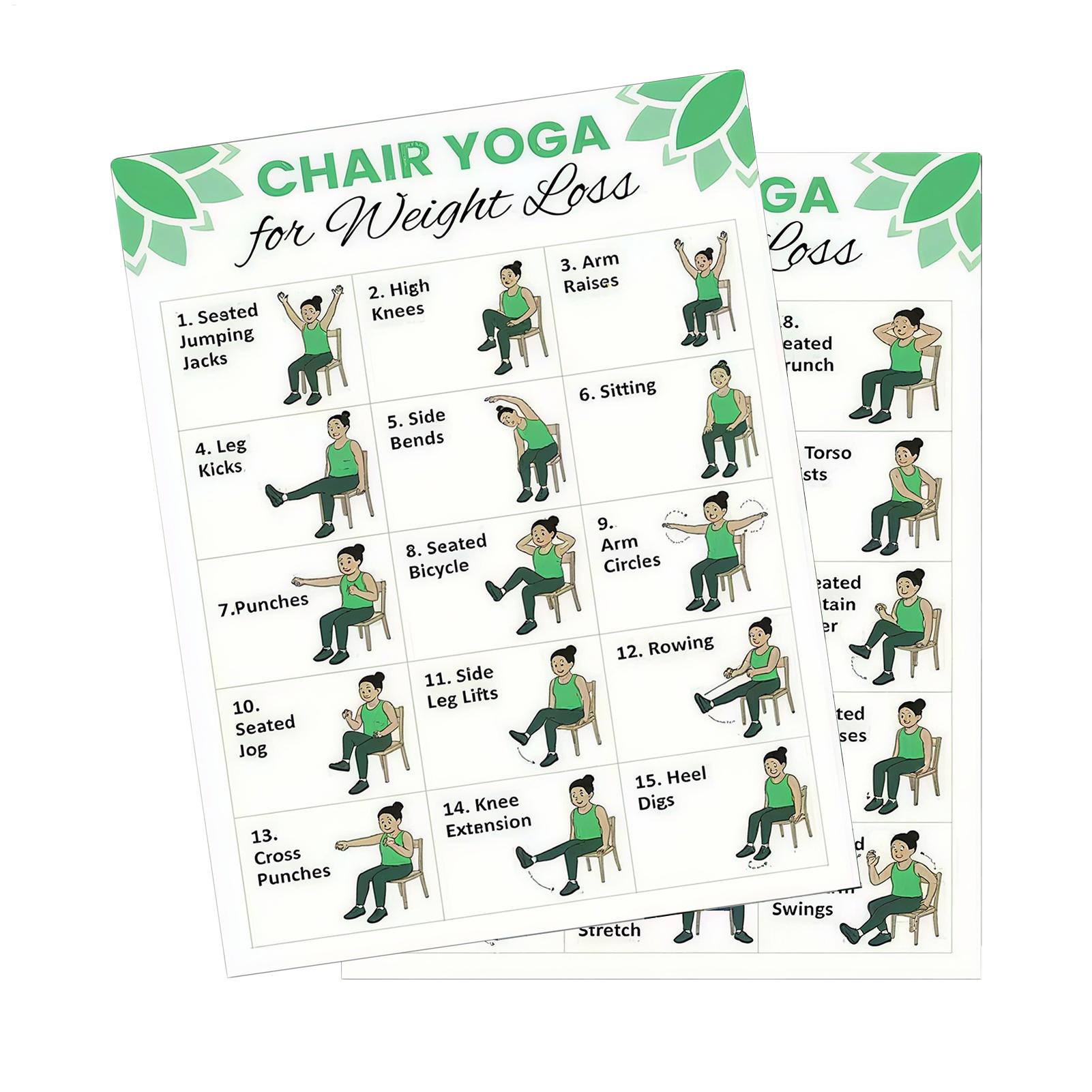 Sports Equipment Poster - 2 PCS Poster Yoga Latihan di
