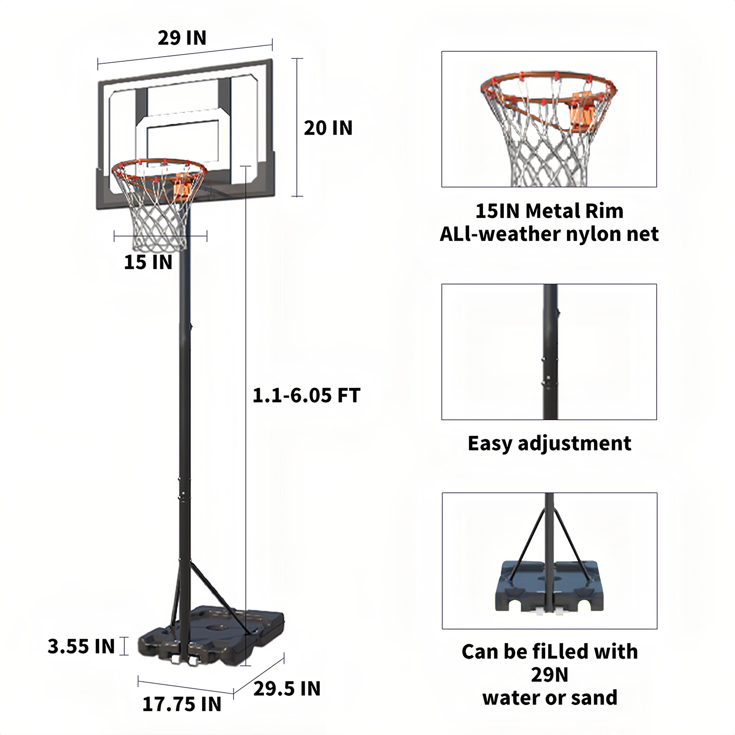 Ring Basket Grosir, Sistem Rin - Basketball Hoop ulasan dan harga